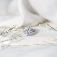 thumbnail image 4 of Rosec Jewels 4 Carat CZ Engagement Ring Set (AAAA Quality) - Floral Wedding Ring with Enhancer - Jewelry Box Included, 14K White Gold, US 7.00, 4 of 8