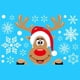 thumbnail image 1 of Pegatinas de pared de Feliz Navidad, adornos decorativos de Papá Noel, ciervo, árbol de Navidad, Frozens, copo de nieve, para puertas y ventanas, 2021, 1 of 4