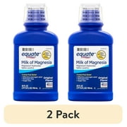 (2 pack) Equate Milk of Magnesia Saline Laxative, Original Flavor, 1200 mg, 26 fl oz