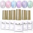thumbnail image 1 of Set de esmaltes en gel Double Rhythm Cat Eye, 6 colores, 7,5 ml, con imán, 1 of 9