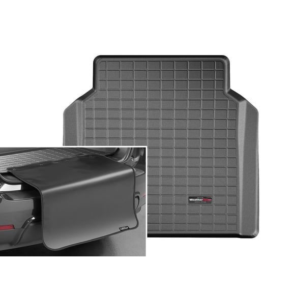 WeatherTech Cargo Trunk Liner with Bumper Protector compatible with Alfa Romeo Giulia Quadrifoglio, Giulia - Trunk With Bumper Protector, Black