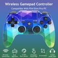 thumbnail image 7 of Wireless Controller Compatible with P4/P4 Slim/P4 Pro/Windows PC, Violet, 7 of 7