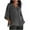 Gray, variant on Timegard Tops for Women Notched V Neck 3/4 Sleeve Side Split Summer Casual Solid Color Loose Tops Tee