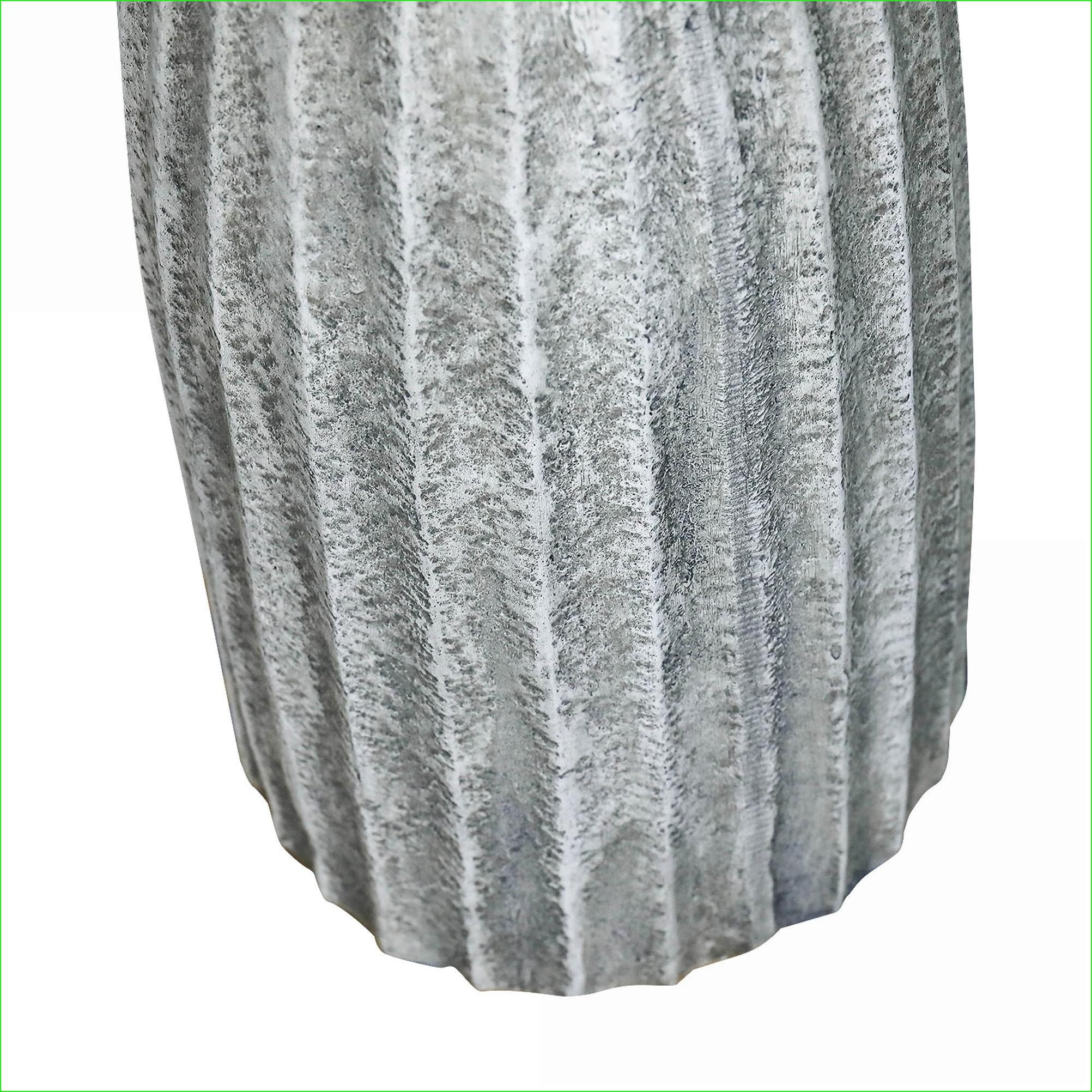 Bird Baths | 24.4" H Weather Resistant Pedestal Bird Bath for Patio Garden | Concrete Cement | Slate Gray
