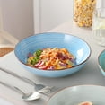 thumbnail image 7 of Bonita Pasta Bowls Set of 6, 50oz Large Salad Bowls for Kitchen, Stoneware Serving Bowls Dishwasher & Microwave Safe, Blue Bowl Set, 7 of 7