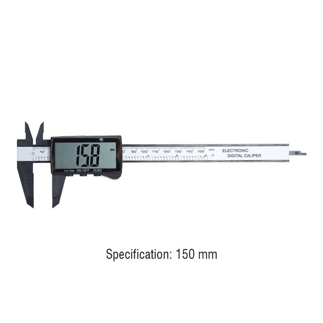 Herramienta de medición de pantalla completa del calibrador Vernier digital electrónico (negro 150 mm) Likrtyny Para estrenar
