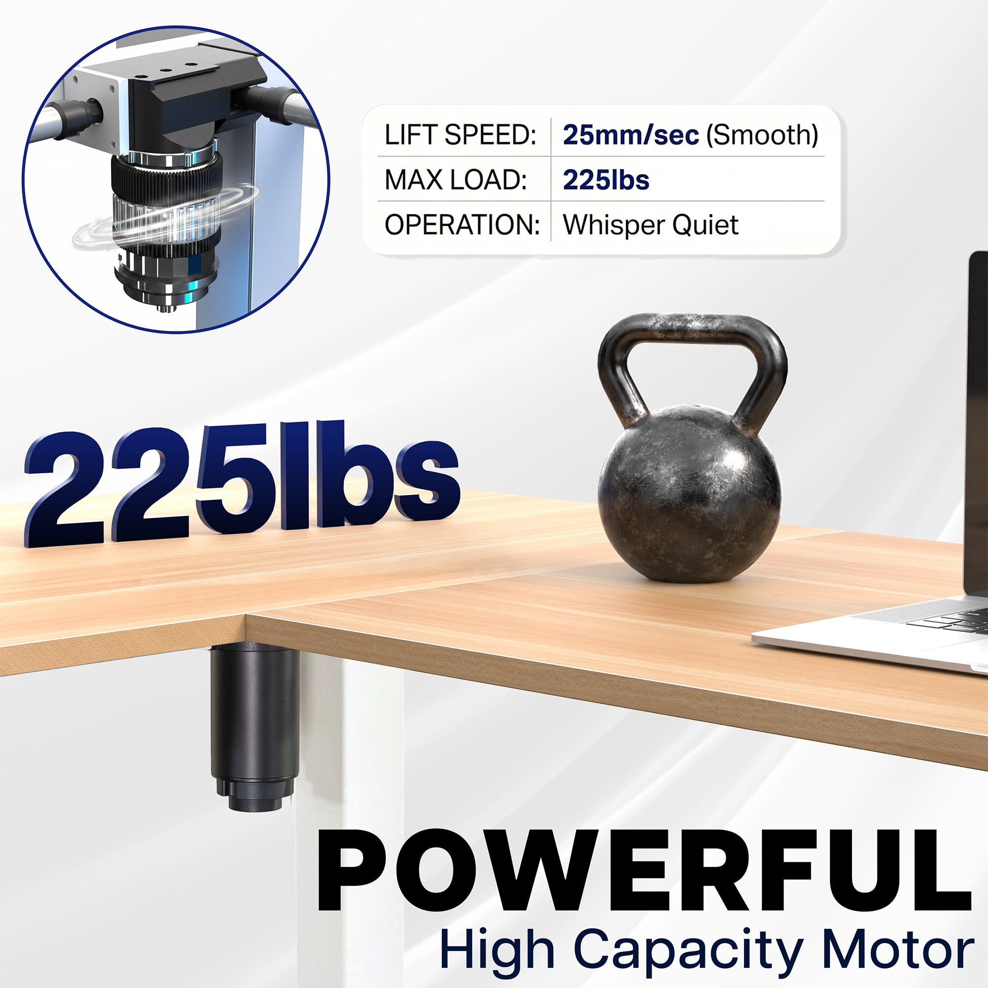 VIVO Black Electric 63" x 47" Corner Standing Desk