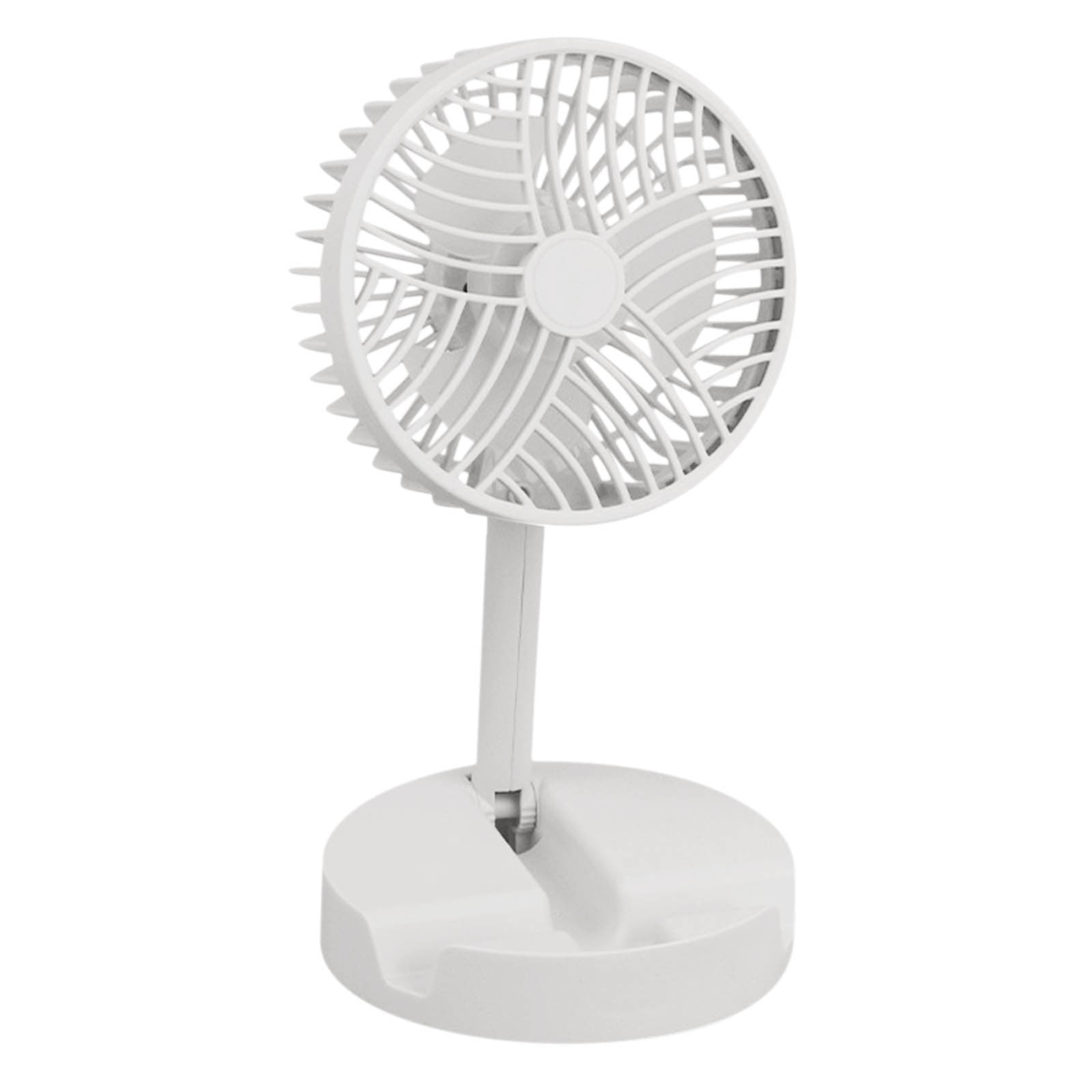 Wanfds Foldable Oscillating Standing Fan with Remote, 10" Portable Pedestal Quiet Fan with Timer, Rechargeable USB Desk Fan for Home Bedroom Office Travel Outdoor Camping(White)