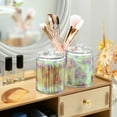 thumbnail image 3 of Yayeee 2 Pack Qtip Holder Bathroom Cotton Swab Canister with Lid Clear Dispenser Set, Purple Skates, 3 of 6