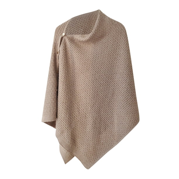 Chal de punto liso informal para mujer - Bufanda cálida, tejido de poliéster - Talla única para primavera/otoño/invierno
