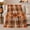 Bold Fall Plaid, variant on Autumn Plaid, Festive autumn celebration Scene, Warm Flannel Blanket for Living Room and Family Room with Detailed Artwork, Art Lovers autumn celebration Gift, Festive Home Decor