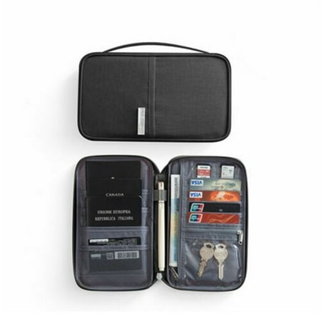 Family Travel Organizer Passport Document Holder RFID Cards Tickets Wallet Pouch