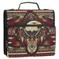 thumbnail image 5 of FORMRS Zipper Binder with Shoulder Strap 2-inch Ring 500 Sheet Capacity File Bag, Red Abstract Eagle, 5 of 5