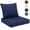 Blue, variant on JIAN YA NA Outdoor Deep Seat Cushion Set,  Waterproof Patio Furniture Cushion Pads, 19x19in, Dark Gray