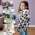 thumbnail image 6 of POLERO Girls Animal Cow Print Hoodie Novelty Soft Winter Jacket for Boys Full Zip Up Hoodie Sweatshirt with Pocket, Size L, 6 of 8