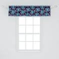 thumbnail image 2 of Ambesonne Psychedelic Window Valance, Bicolour Abstract Roses, 42" x 12", Charcoal Grey and Multicolor, 2 of 3