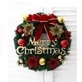 thumbnail image 3 of Guirnalda de Navidad con nudo de lazo Bolas de flores falsas 20 pulgadas Feliz Navidad Guirnalda col Tomshoo 50cm, 3 of 7