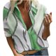 thumbnail image 1 of Blusa superior con estampado de solapa de camisa de manga larga cómoda informal de moda para mujer Pompotops  FGAJ20630, 1 of 5