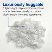 Sealy Huggable Support Bed Pillow, Standard- Soft Velvety Cover, Squishable Comfort (2 Count)