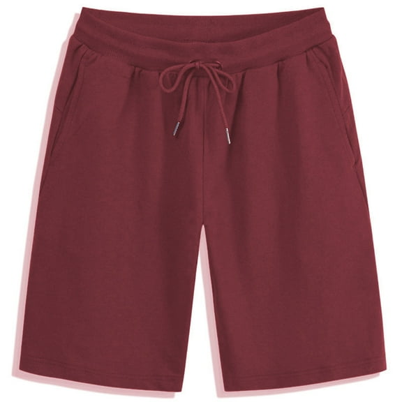LIBRCLO Mens Shorts Elastic Waist Drawstring Athletic Sweat Shorts with Pockets for Casual Gym Beach
