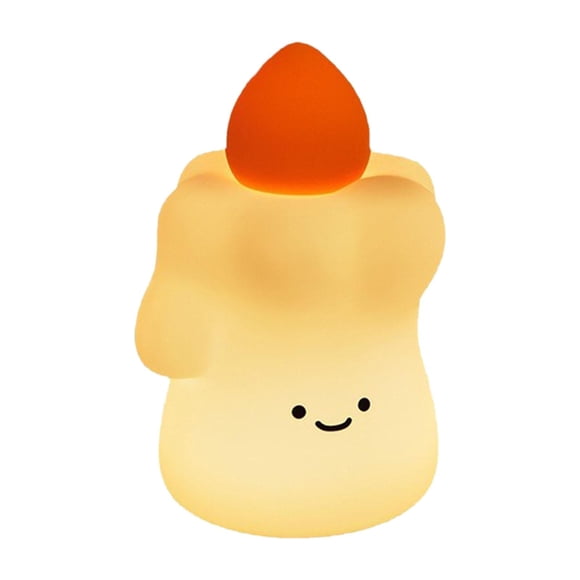 Luz de noche de silicona Jinwen adorno navideño temporizador de 30 minutos forma de vela