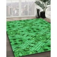 thumbnail image 2 of Ahgly Company Indoor Rectangle Patterned Neon Green Area Rugs, 2' x 5', 2 of 6
