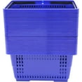 thumbnail image 2 of CNCEST 12PCs Modern Blue Rectangular Plastic Shopping Baskets, 18L Capacity, Stackable, 43x30x23cm/17x12x9inch, 10kg/22lbs Load-Bearing, Set of 12 (Blue), 2 of 9