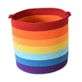 thumbnail image 4 of Cesta de Almacenamiento de Ropa Sucia de Cuerda de Algodón Tejida Soledad Multiusos 15x14 Pulgadas 7 Colores, 4 of 10