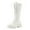 White, variant on Gyexs Knee High Boots for Women Wide Calf Gothic Lace up Riding Boots Platform Heel Mid Calf Motorcycle Booties White & Size 7
