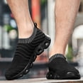 thumbnail image 2 of Sngxgn Mens Running Shoes Slip-on Walking Sneakers Lightweight Breathable Casual Workout Sports Shoes(Black,43), 2 of 8