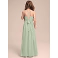 thumbnail image 2 of Drtj 2-14T A-Line Halter Asymmetrical Chiffon Junior Bridesmaid Dress Flower Girl Wedding Party Dress, 2 of 6