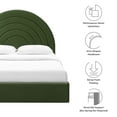 thumbnail image 3 of Platform Bed Frame, King, Green, Velvet, Hotel Bedroom, Modern Contemporary, HB38114, 3 of 9