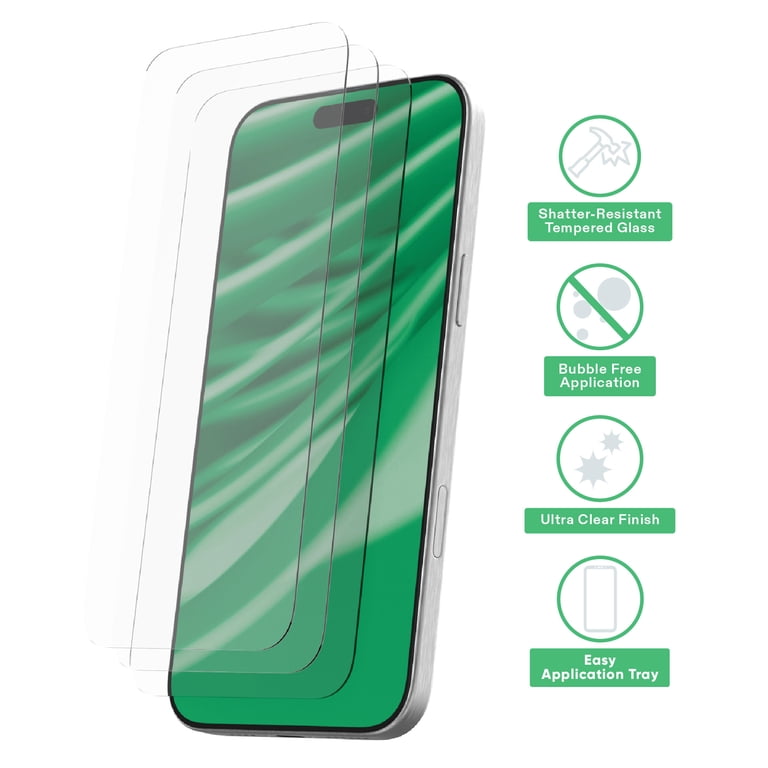 onn iPhone 18/17 Pro Max Screen & Camera Protectors (6-Pack) photo 2