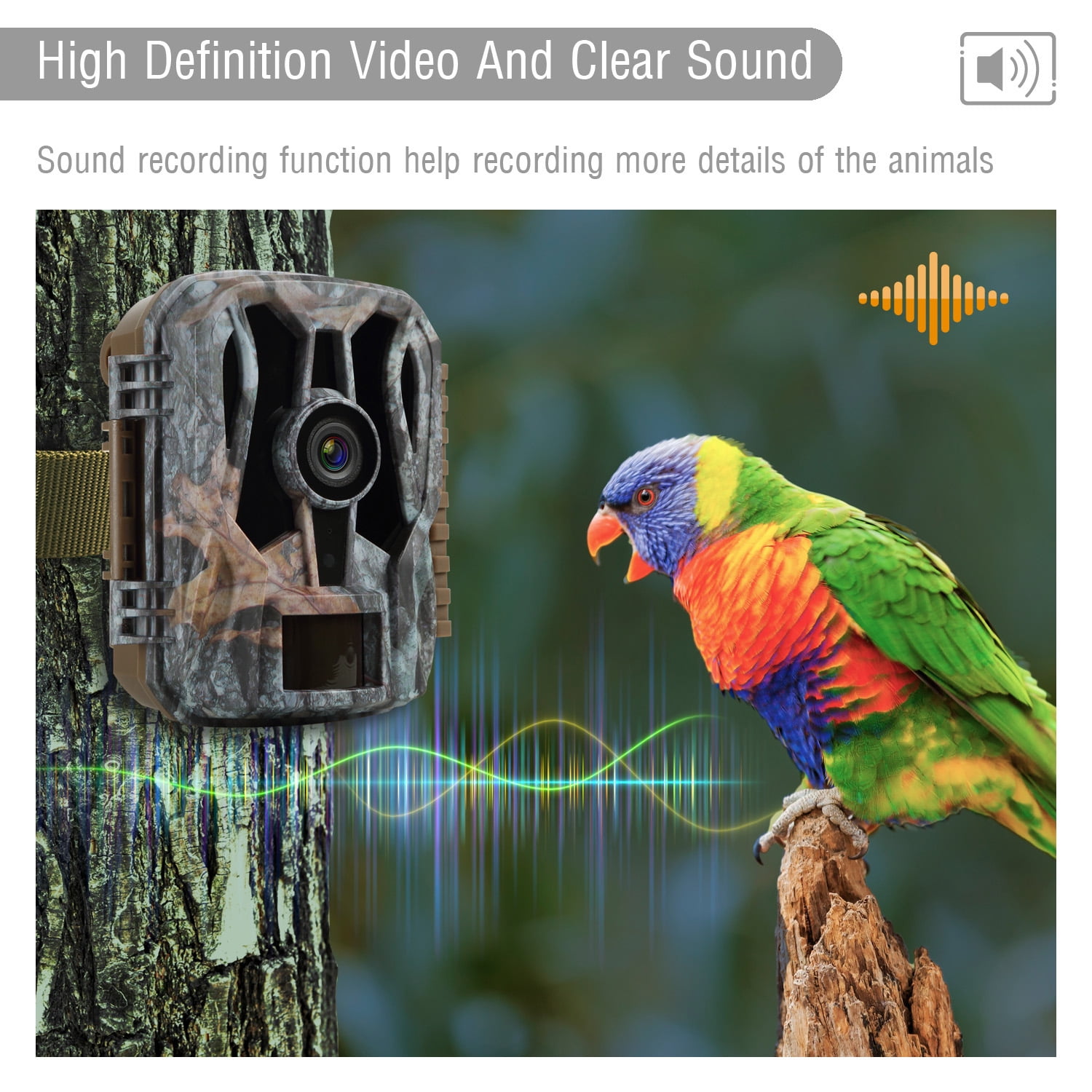 Night Vision MINI Game Trail Deer Cameras Yard & Field Cameras 20MP 1296P Video Motion Activated Waterproof for Hunters Hunting Wildlife, Outdoor Animals Tracking & Home Security