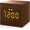Brown, variant on Digital Alarm Clock, With Wooden Electronic LED Time Display, 3 Alarm, 2.5-inch Cubic Small Mini Wood Made Electric Clocks for Bedroom, Bedside, Desk(Black)