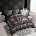 thumbnail image 3 of Erosebridal Chic Butterfly Twin Bedding Sets, Bohemian Aztec Mandala Bedding Comforter Set, Black Gray Red, Black Reversible 7 Pieces, 3 of 6