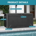 thumbnail image 5 of Uforic 100 Gallon Lockable Resin Outdoor Storage Deck Box, Uforic Multipurpose Storage Chest for Patio Accessories Garden Tools Daily Essentials, Weather Resistant, Black, 5 of 10