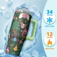 thumbnail image 4 of 30oz Merry Christmas Tumbler with Handle and Straw Leak Proof Stainless Steel Cup Holiday Coffee Water Bottle Gifts, 4 of 5