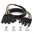 thumbnail image 2 of Cable de Extensión de Audio Balanceado Profesional Multimedia XLR de 3 Pines, Macho A Hembra, de 8 Canales y 2 M, 2 of 5