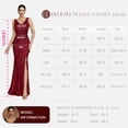 thumbnail image 6 of Elegant Long Sequin Formal Dress V-Neck Slit Design, Stretchy Fitted Glamorous, 6 of 6