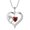 01-January - Garnet, variant on Blaniy Heart Birthstone Necklace Sterling Silver Rose Flower Pendant Jewelry Gifts for Women, 18"