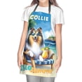 thumbnail image 2 of Collie Hello Summer Beach Theme with Sunglasses and Tropical Cocktail Apron Collie Dog Lover Gifts Idea for Cooking Grilling Baking Painting Gardening - 00009, 2 of 5