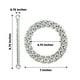 Efavormart 2 Pack | 7" Silver Barrette Style Acrylic Crystal Curtain Tie Backs, Round Backdrop ...