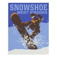 thumbnail image 2 of Snowshoe, West Virginia, Colorblock Snowboarder (1000 Piece Puzzle, Size 19x27, Challenging Jigsaw Puzzle for Adults and Family, Made in USA), 2 of 4
