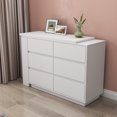 thumbnail image 6 of L Shaped Computer Desk with Drawers, Modern Corner Home Office Desk with Reversible Storage Cabinet, Long Study Writing Desk Workstation for Home Office, 6 of 9