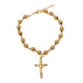 thumbnail image 1 of Pulsera de cuentas budistas retro con cruz de Jesús, pulsera de rosario, cadena de muñeca, 1 of 5