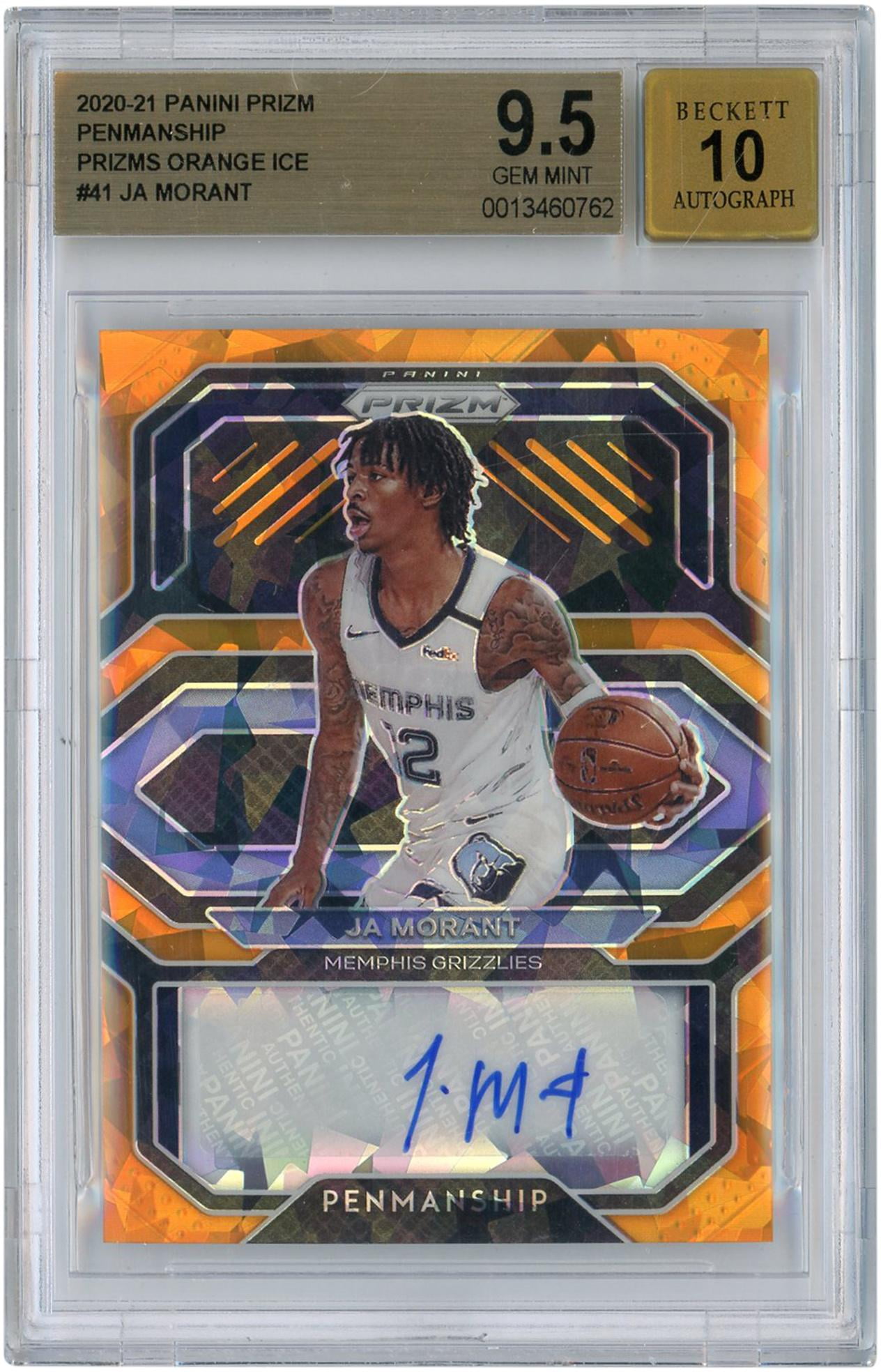 Buy Ja Morant Memphis Grizzlies Autographed 2020-21 Panini Prizm Orange Ice  #41 BGS Authenticated 9.510 Card - Fanatics Authentic Certified Online at  Lowest Price in Nepal. 681539189