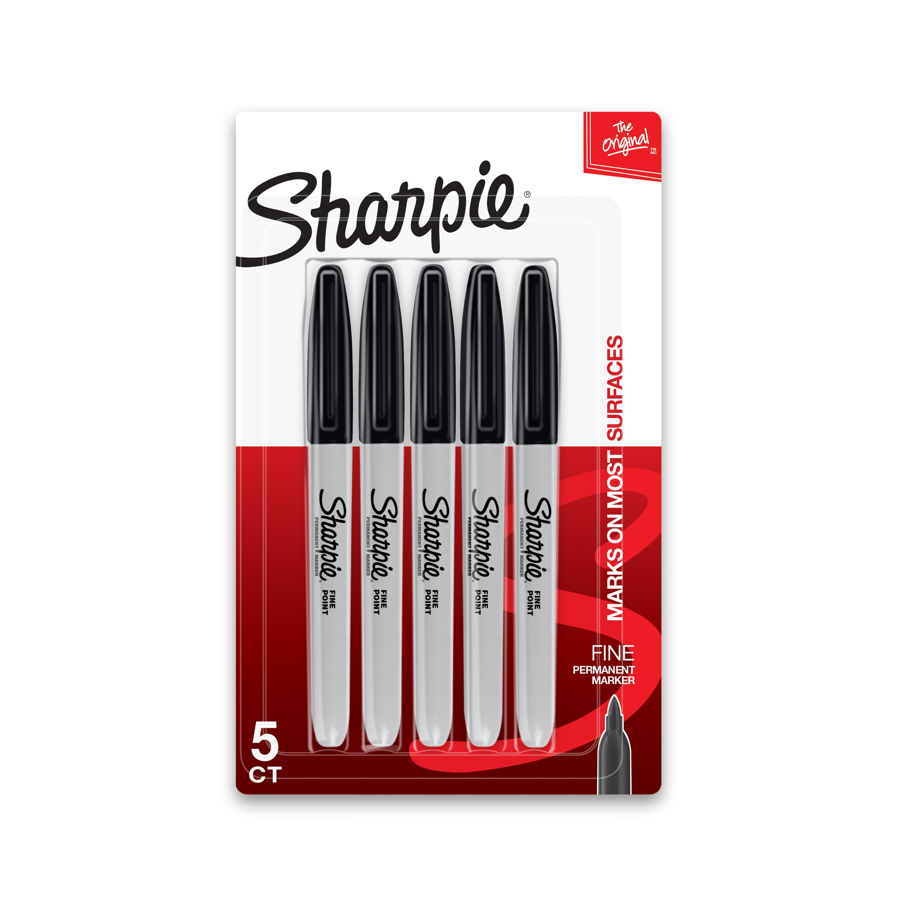 3-Count 3 Count Standard Packaging 2 Pack Retractable Permanent Markers Black Ultra Fine Point 