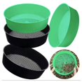 thumbnail image 2 of Rock Garden Sieve Soil Sifter, Round Black Gardening Sifting Pan for Small Gravel and Sand, Fine Mesh Earth Stone Filter Net for Home Planting, Manual Compost Screen Sifter, 2 of 10