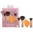 thumbnail image 1 of Real Techniques Sleigh The Night Mini brocha + esponja Set de regalo navideño de 4 piezas Pequeñas brochas de maquillaje para viajes Esponja de maquillaje para base y corrector Media embutidora Edició, 1 of 5